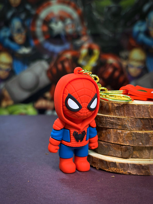 Premium Keychains, Spider-Man Super Hero Silicone 3D Keychain Suitable For Bag Charm