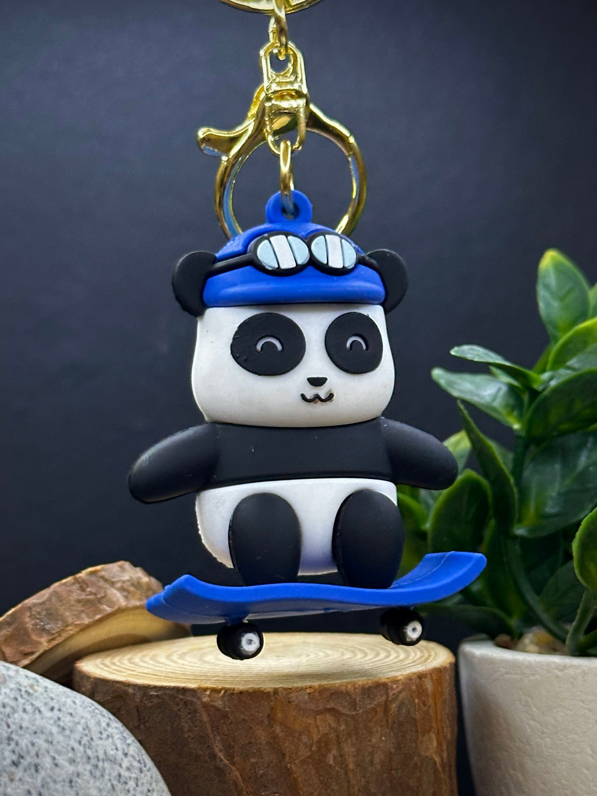 ๐น Skater Panda Keychain โ Chill Vibes Only