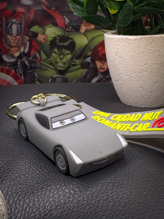 🚗 Romanti-Car Grey Car Keychain – For Auto Lovers & Dreamers