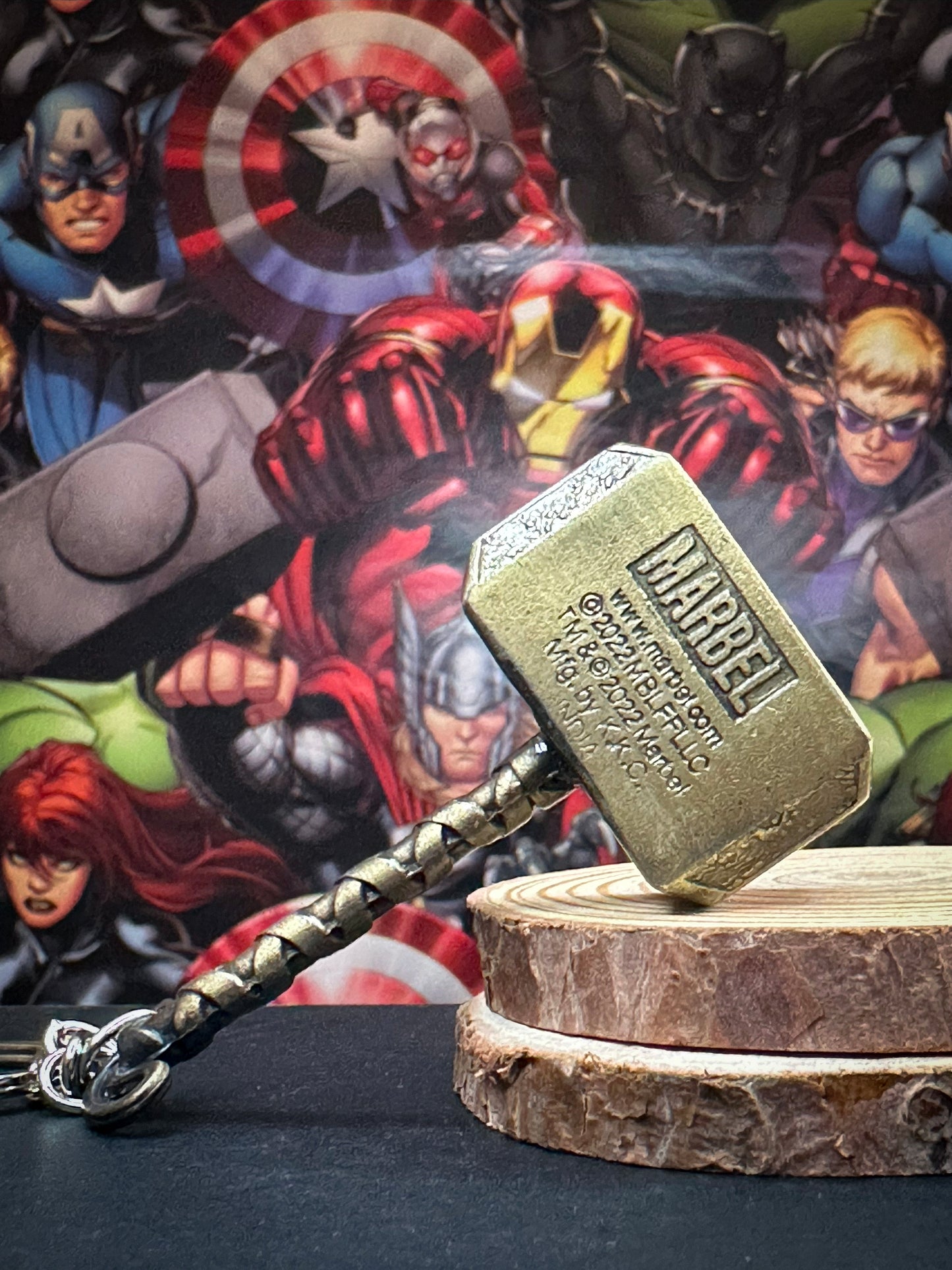 Thor’s Hammer Keychain Set – Marvel Weapons Miniature Keyring