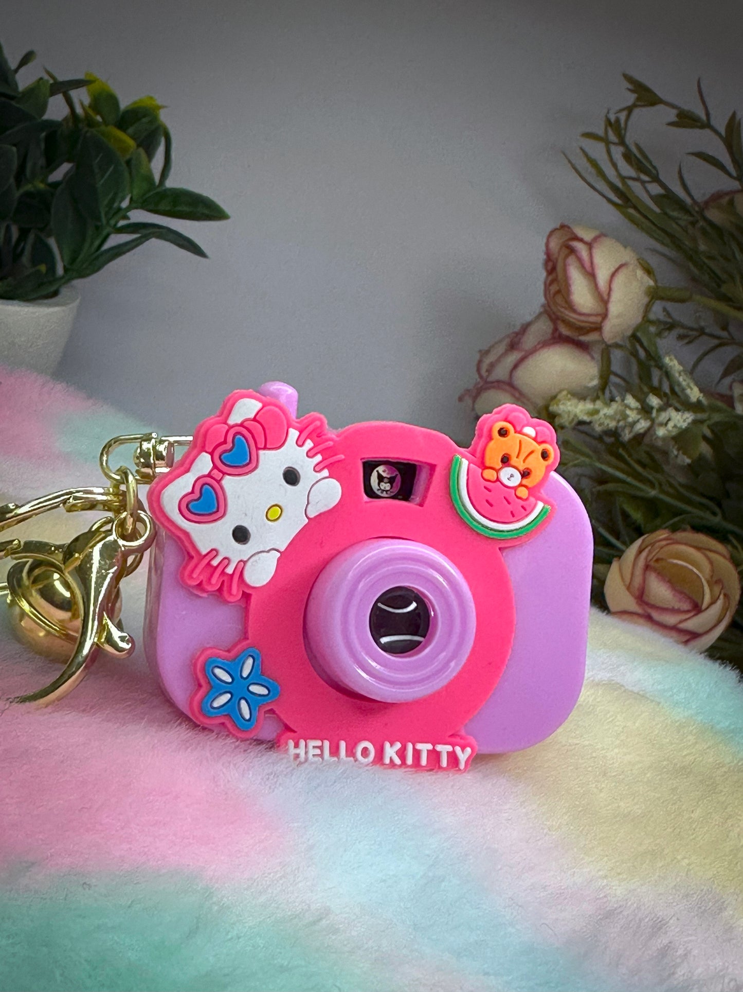 π Kawaii Camera Keychain β Cartoon Character Pop Fidget Toy with Projector