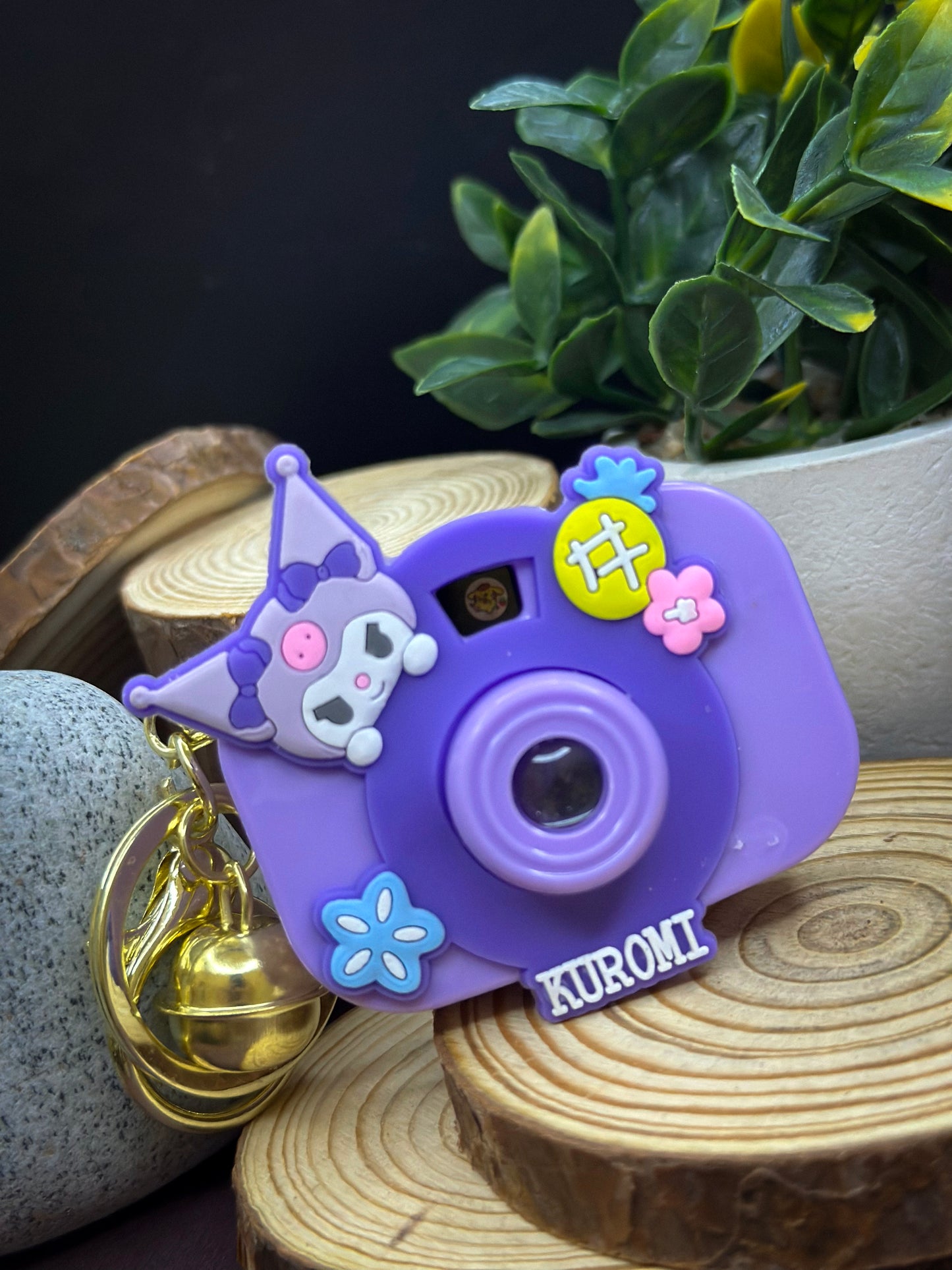 🌈 Kawaii Camera Keychain – Cartoon Character Pop Fidget Toy with Projector