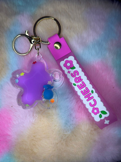 Doraemon Liquid Glitter Keychain – Cute Charm for Bags & Keys